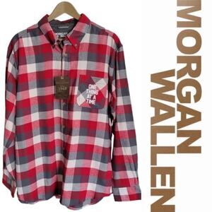 NWT Morgan Wallen One Thing at a Time River Long Sleeve Flannel Size M